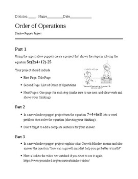 Preview of Order of Operations iPad project