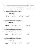 Quiz: Order of Operations in Multi-Step Algebraic Equation
