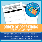 Order of Operations (includes versions with/without expone