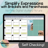 Order of Operations with Brackets ☆ NO PREP Self Checking 
