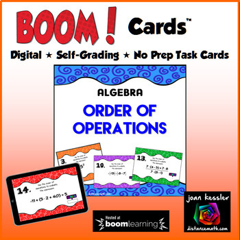 Preview of Order of Operations with Digital  BOOM Cards  