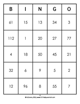 Order of Operations with Exponents Bingo | TpT