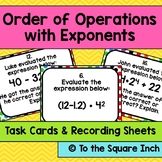 Order of Operations with Exponents Task Cards