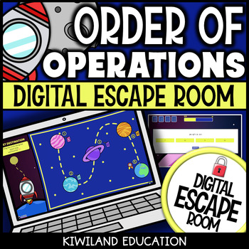 Preview of Order of Operations with Exponents and Parentheses Digital Escape Room Activity
