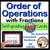 Order of Operations with Fractions Boom Cards Digital Math