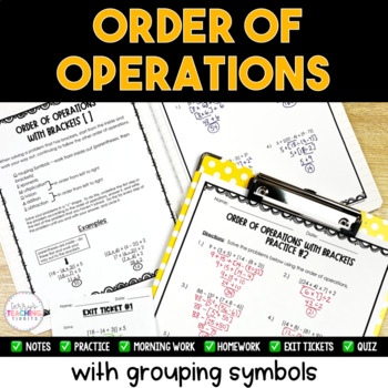 Preview of Order of Operations Resource Pack - Printable
