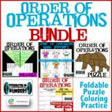 Order of Operations with Integers BUNDLE: notes, puzzle, c
