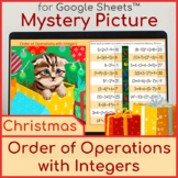 Order of Operations with Integers Christmas Kitten Mystery