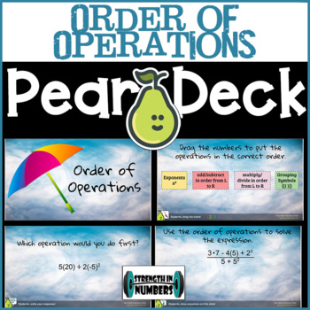 Preview of Order of Operations with Integers Digital Activity for Pear Deck/Google Slides