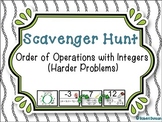Order of Operations with Integers - Scavenger Hunt (Harder