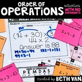 Order of Operations (without exponents) Task Cards