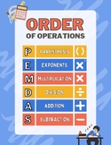 Order of operations, PEMDAS - Poster