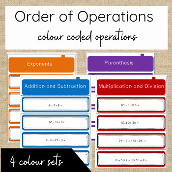 Preview of Order of Operations task cards
