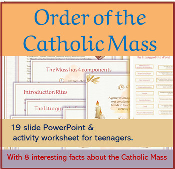 Preview of Order of the Catholic Mass. PowerPoint Lesson with Activity