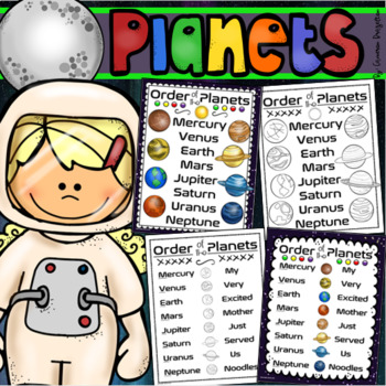 Preview of Order of the Planets Posters Handouts Printables Signs Outer Space Solar System