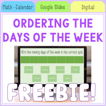 Order the Days of the Week FREEBIE