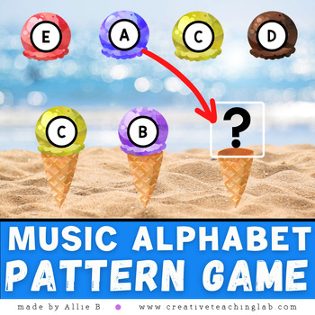 Preview of Order the Musical Alphabet | BOOM Cards for Piano Theory Elementary Music