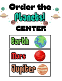 Order the Planets Center Task Cards | Colorful Small Group