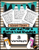 Ordered Pair  Solve the Riddle 3 Pack with Winter Theme