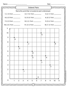Ordered Pair and Graphing Worksheets by ElementaryStudies | TpT