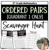 Ordered Pairs Scavenger Hunt for 5th Grade Math