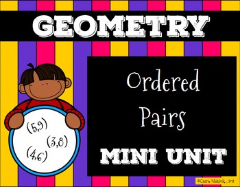 Preview of Ordered Pairs ( Coordinates )  Geometry Presentation and Assessment Pack