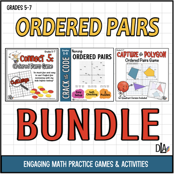 Preview of Ordered Pairs Games and Activities Bundle