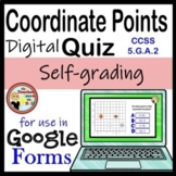 Ordered Pairs Google Forms Quiz Coordinate Points Digital 