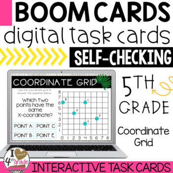 Preview of Ordered Pairs Grade Boom Cards 
