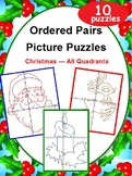 10 Ordered Pairs Mystery Picture Puzzles (All Quadrants - 