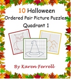 10 Ordered Pairs Mystery Picture Puzzles (Quadrant One - H