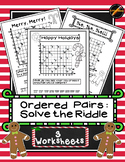 Ordered Pairs Solve the Riddle Holiday 3 pack