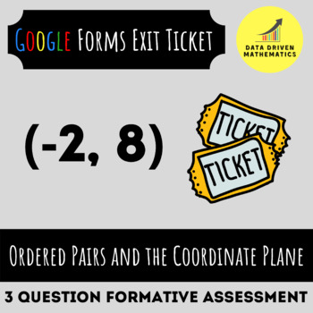 Preview of Ordered Pairs and the Coordinate Plane - Google Forms™ Exit Ticket