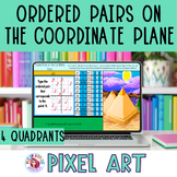 Ordered Pairs on the Coordinate Plane Pixel Art | 4 Quadrants