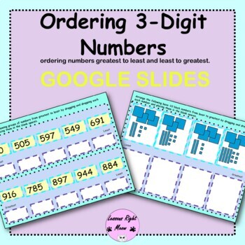 Preview of Ordering 3-Digit Numbers Google Slides