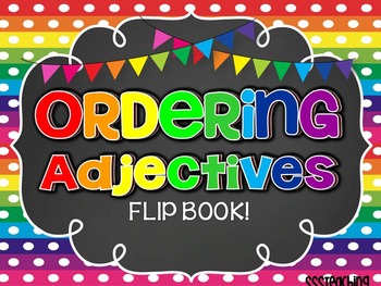 Preview of Ordering Adjective Flip Book