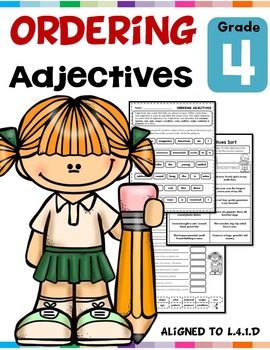 Preview of Ordering Adjectives L.4.1.D