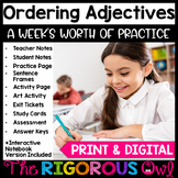 Ordering Adjectives Lesson, Practice & Assessment | Print 