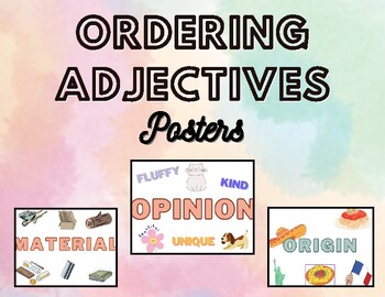 Preview of Ordering Adjectives Posters / Anchor Chart