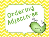 Ordering Adjectives Task Cards with QR option