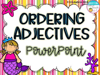 Preview of Ordering Adjectives in a Sentence PowerPoint - Common Core Aligned