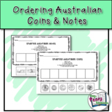 Ordering Australian Coins & Notes [Colour, Cut, Order, Paste]