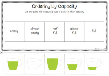ordering capacity worksheets by mrs strawberry tpt