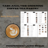 Ordering Coffee/Tea/Pastries at coffee shop (Task Analysis)