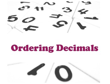 Preview of Ordering Decimal numbers Unit and Worksheet