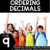 Ordering Decimals - 4th Grade Math Workshop Activities Mat