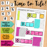 Ordering Decimals Math Center Math Tiles