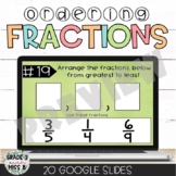 Ordering Fractions Digital Google Slides Activity