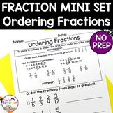 Fraction Mini Set - Ordering Fractions (LCM) Worksheet
