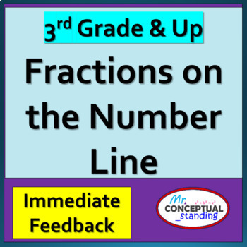 Preview of Ordering Fractions on a Number Line - Like Denominators 3rd Grade Math Activity